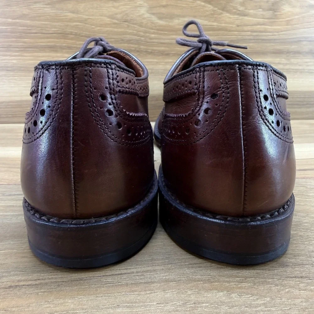 Allen Edmonds Strand Oxford Mens 10 D Mahogany Leather Cap Toe Balmoral 4630